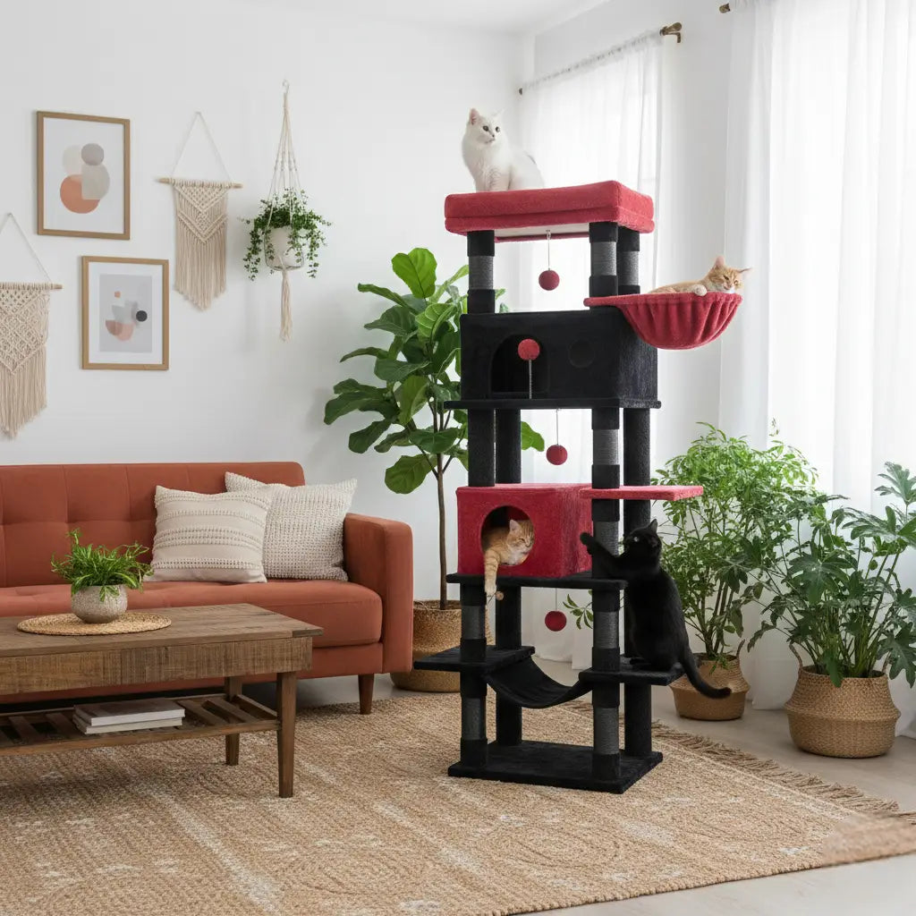 Arbre à chat Altura Palace – La villa verticale des chats exigeants et Maine Coon 170 cm