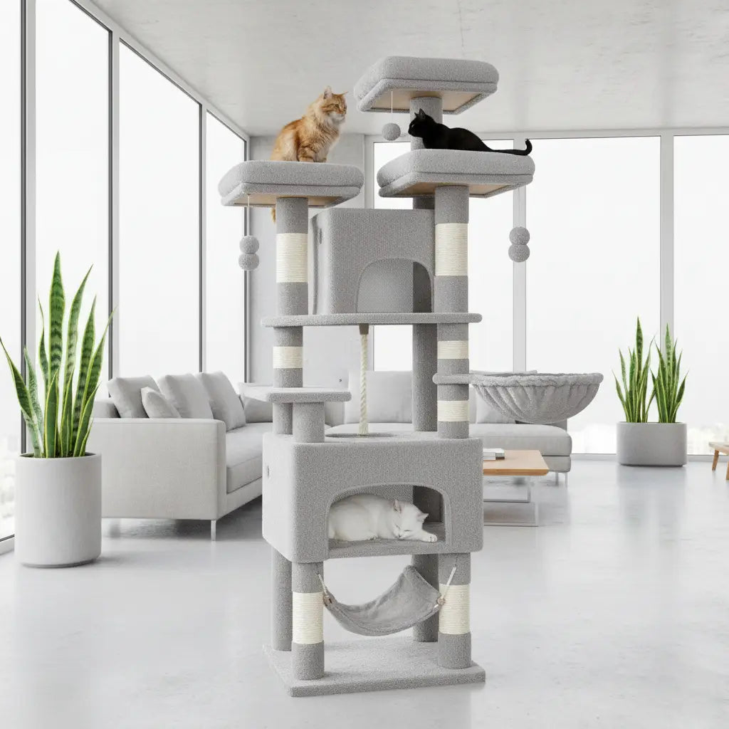 Arbre à chat SkyImperium – Le royaume vertical ultime pour votre chat 176 cm