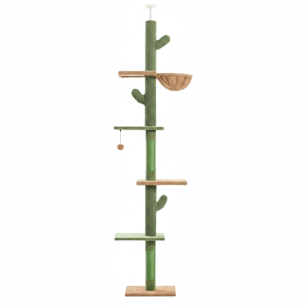 Abre à chat du sol au plafond CactusClimb – La tour cactus qui réveille l’instinct aventurier de votre chat