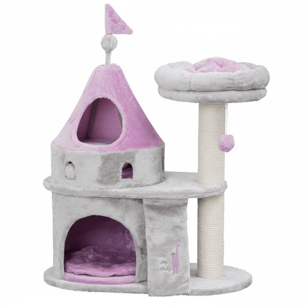 ARBRE À CHAT ROSE « CHÂTEAU DE CHATON »