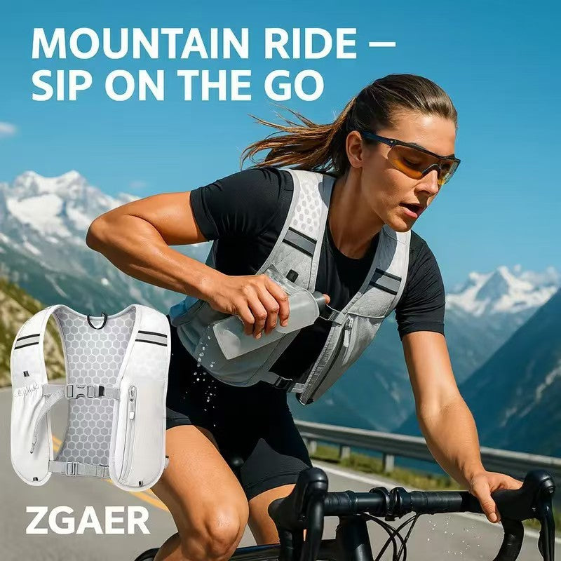 GILET D’HYDRATATION SPORT – LÉGER, RESPIRANT & ULTRA PRATIQUE