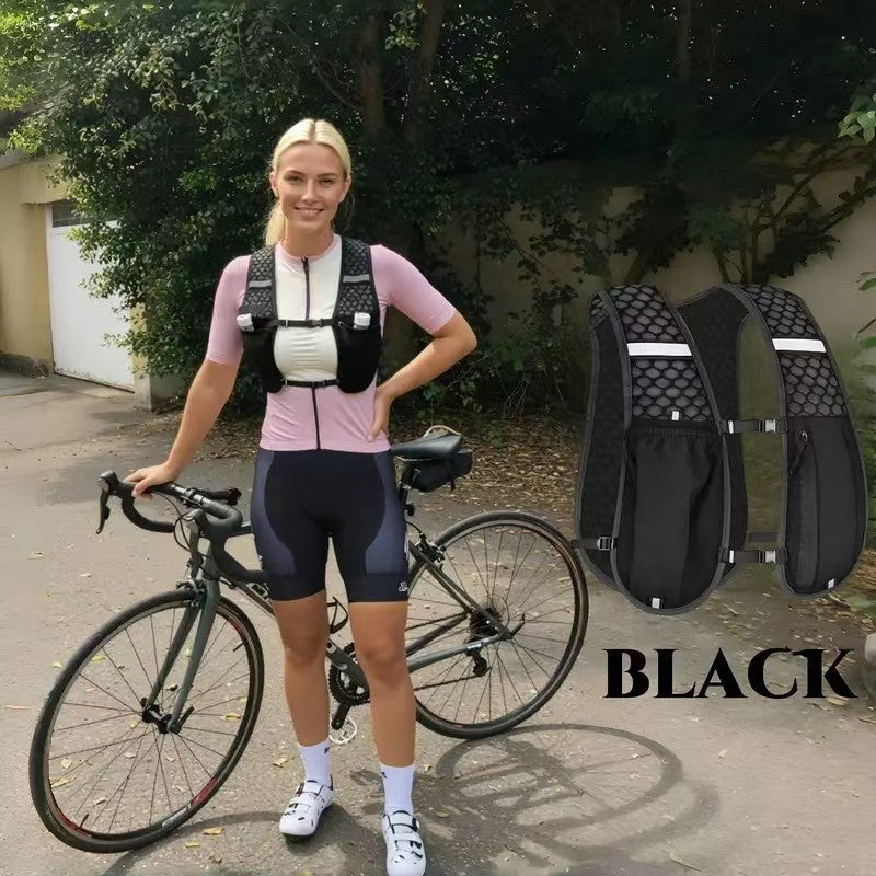 GILET D’HYDRATATION SPORT – LÉGER, RESPIRANT & ULTRA PRATIQUE