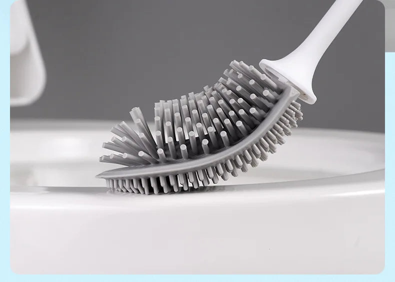 BROSSE WC FLEXIBLE EN SILICONE MURALE – HYGIÈNE PARFAITE & NETTOYAGE SANS EFFORT