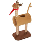 ARBRE À CHAT GIRAFE AVEC TUNNEL ET GRIFFOIRS EN SISAL