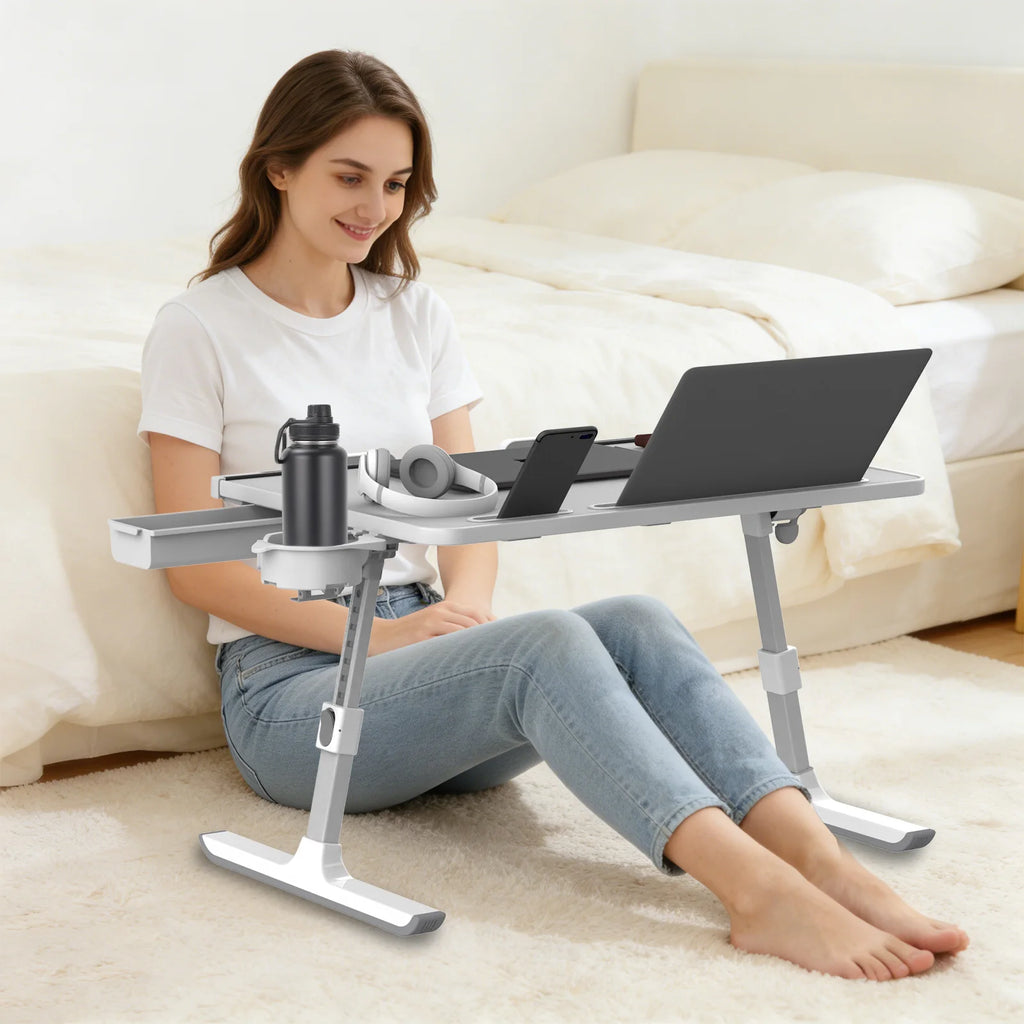 TABLE ORDINATEUR PLIABLE RÉGLABLE – CONFORT, PRATICITÉ & POLYVALENCE