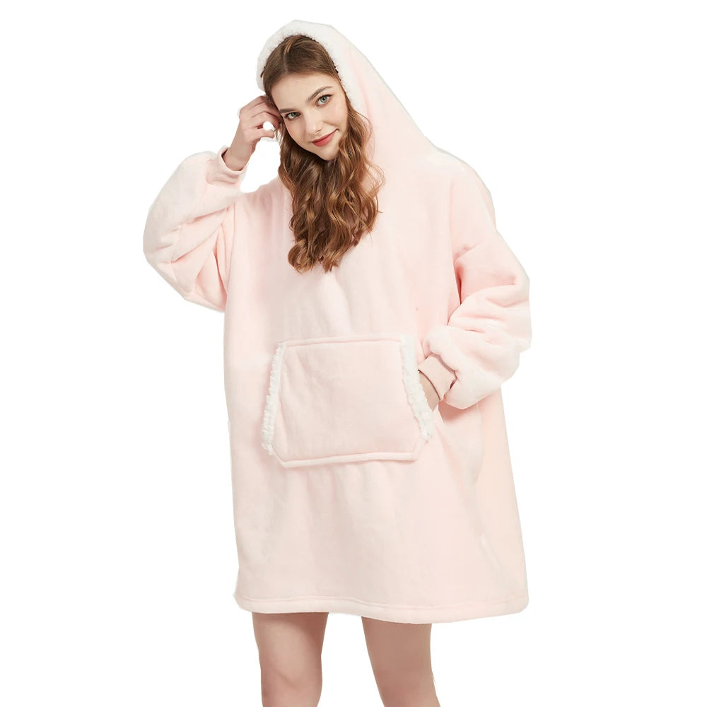 SWEAT-PLAID POLAIRE À CAPUCHE – CHALEUR XXL & CONFORT ABSOLU