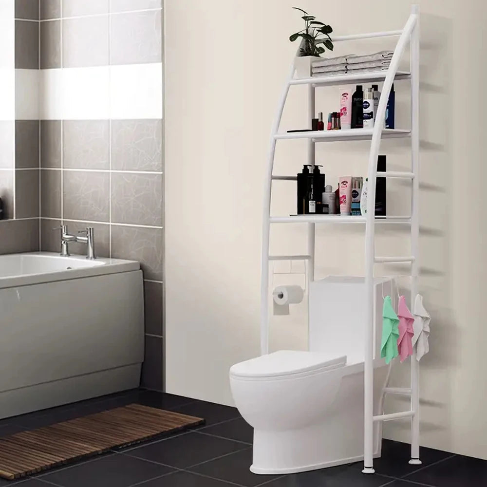ÉTAGÈRE RANGEMENT WC 3 NIVEAUX – GAIN DE PLACE & ORGANISATION INTELLIGENTE