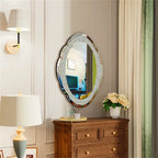 Grand miroir mural nuage contemporain scintillant