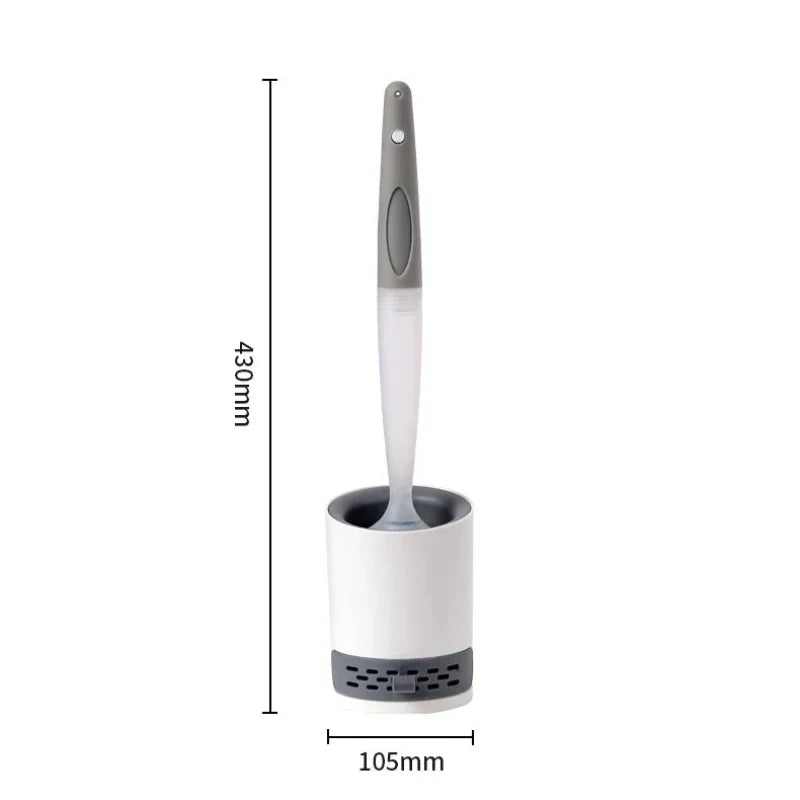 BROSSE WC FLEXIBLE EN SILICONE AVEC RÉSERVOIR – NETTOYAGE PROFOND & HYGIÈNE MAXIMALE
