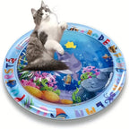 TAPIS DE JEU INTERACTIF POUR CHAT – TAPIS AQUATIQUE RAFRAÎCHISSANT AVEC POISSONS FLOTTANTS