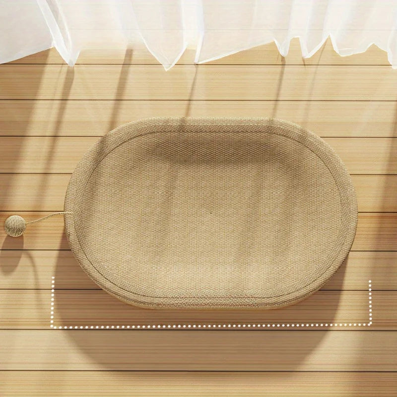 Griffoir pour chat multifonction – lit en sisal, jouet balle & espace de repos pour intérieur et extérieur
