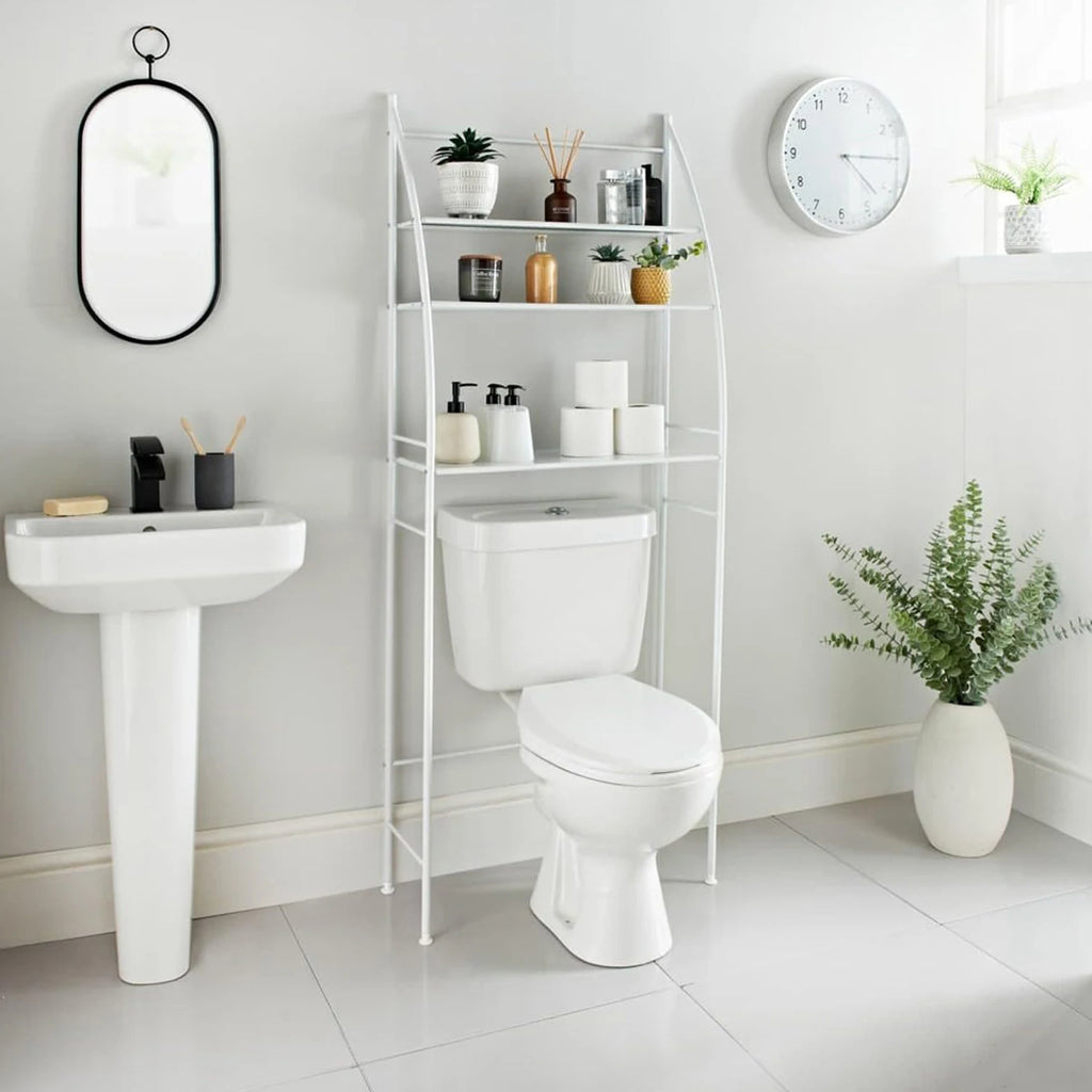 ÉTAGÈRE RANGEMENT WC 3 NIVEAUX – GAIN DE PLACE & ORGANISATION INTELLIGENTE
