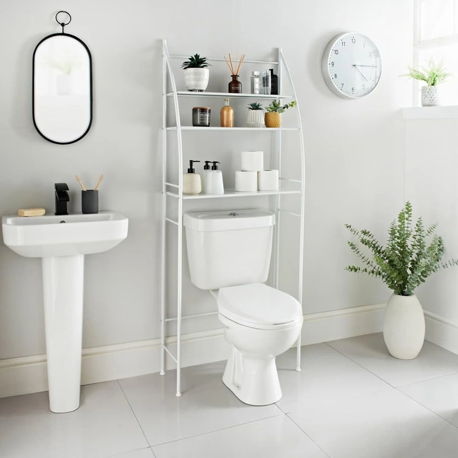ÉTAGÈRE RANGEMENT WC 3 NIVEAUX – GAIN DE PLACE & ORGANISATION INTELLIGENTE