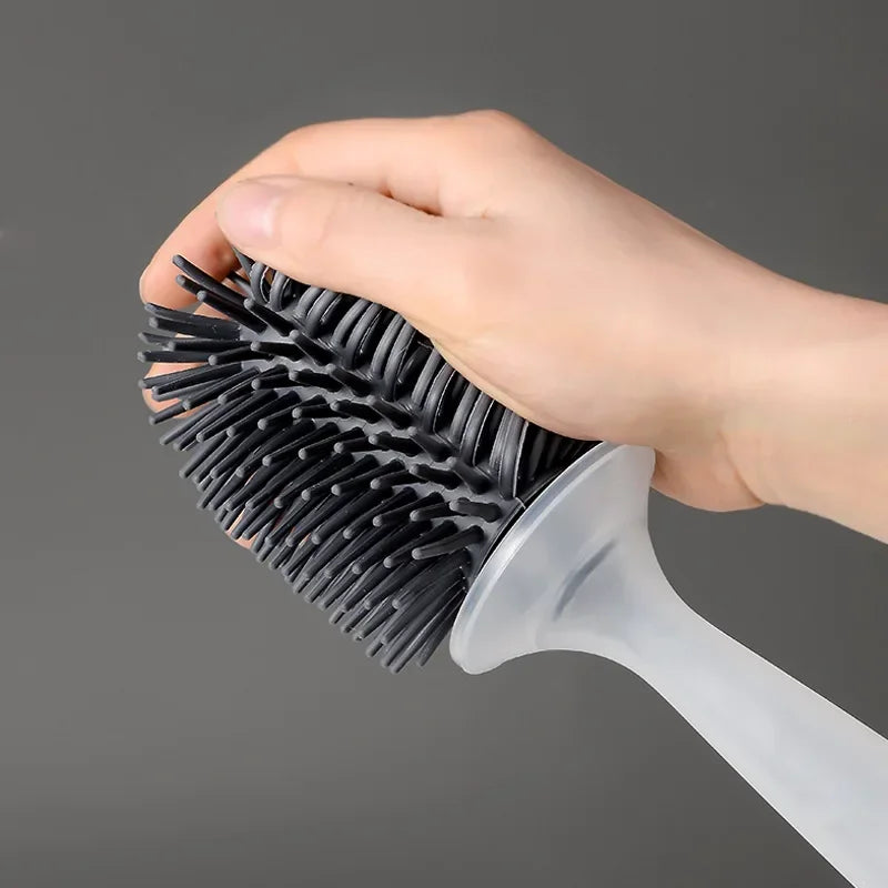 BROSSE WC FLEXIBLE EN SILICONE AVEC RÉSERVOIR – NETTOYAGE PROFOND & HYGIÈNE MAXIMALE