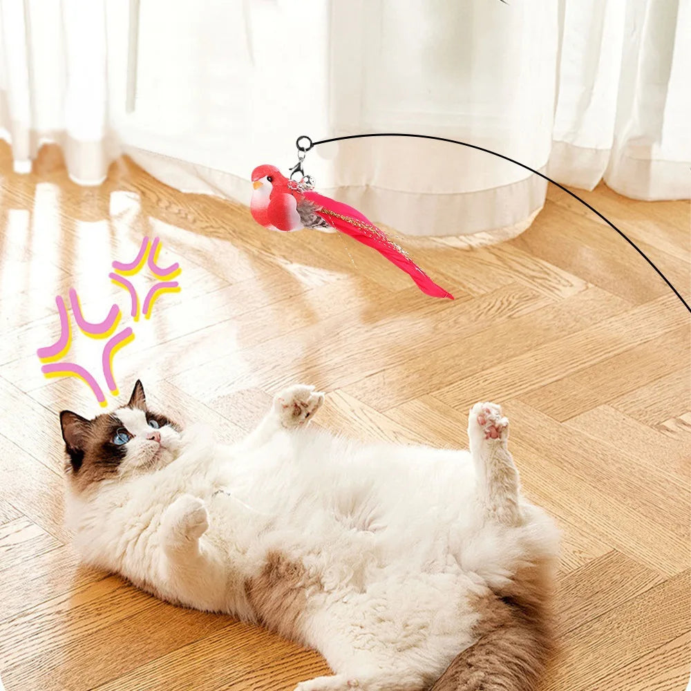 JOUET CANNE À PÊCHE POUR CHAT – STIMULATION, EXERCICE & AMUSEMENT