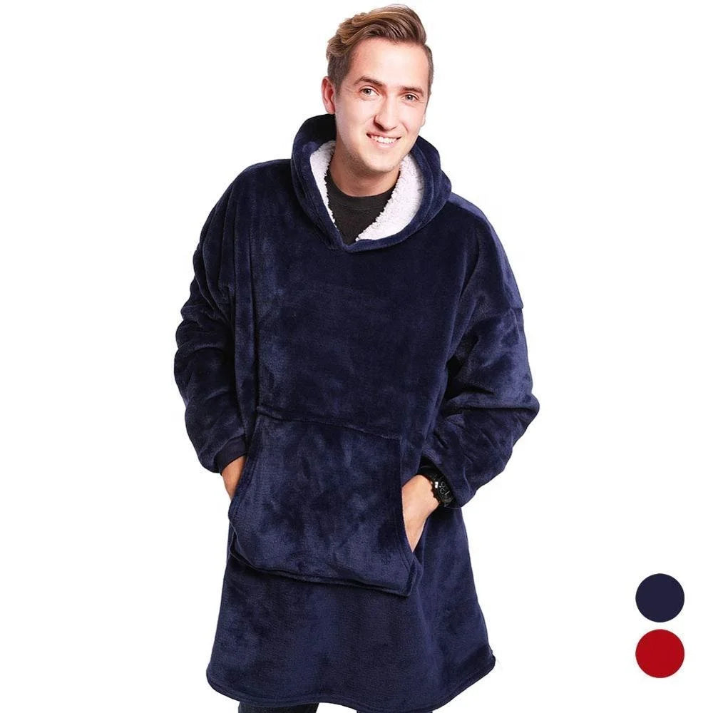 SWEAT-PLAID POLAIRE À CAPUCHE – CHALEUR XXL & CONFORT ABSOLU