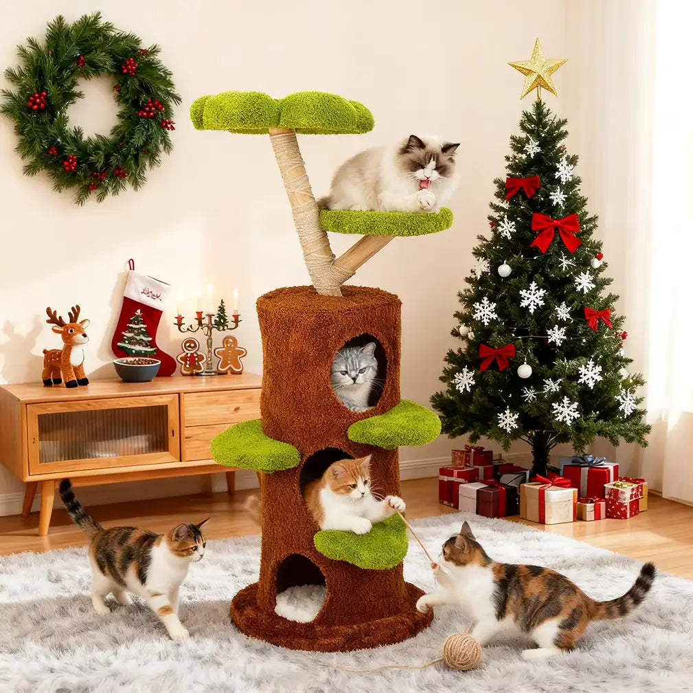 Floréa canopy – Arbre à chat design végétal en bois massif 148 cm
