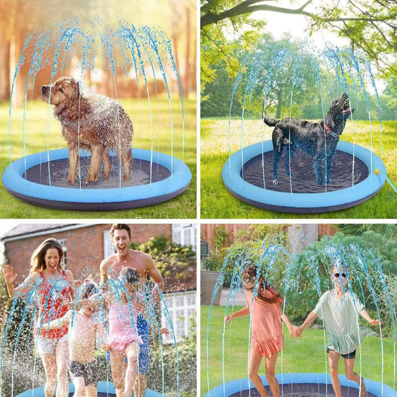 TAPIS D'EAU RAFRAÎCHISSANT POUR CHIEN – FRAÎCHEUR, JEU & AMUSEMENT ESTIVAL