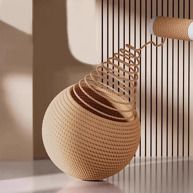 Grande balle en sisal pour chat – jouet interactif à gratter, mâcher & stimuler