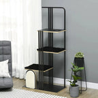 Arbre à chat design SkyLounge Noir – Le perchoir design pour chats d’intérieur 170 cm