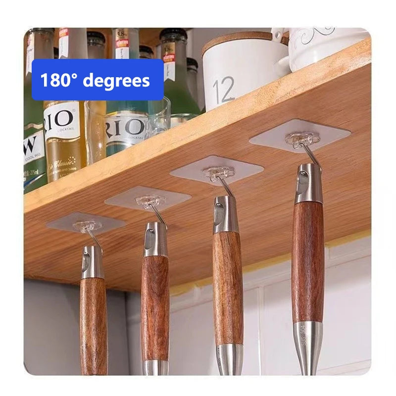 CROCHETS MURAUX ADHÉSIFS – LOT DE 10
