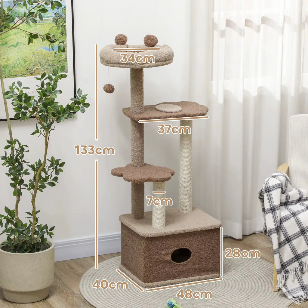 Cachemire Loft – L’arbre à chat élégant et apaisant 133 cm