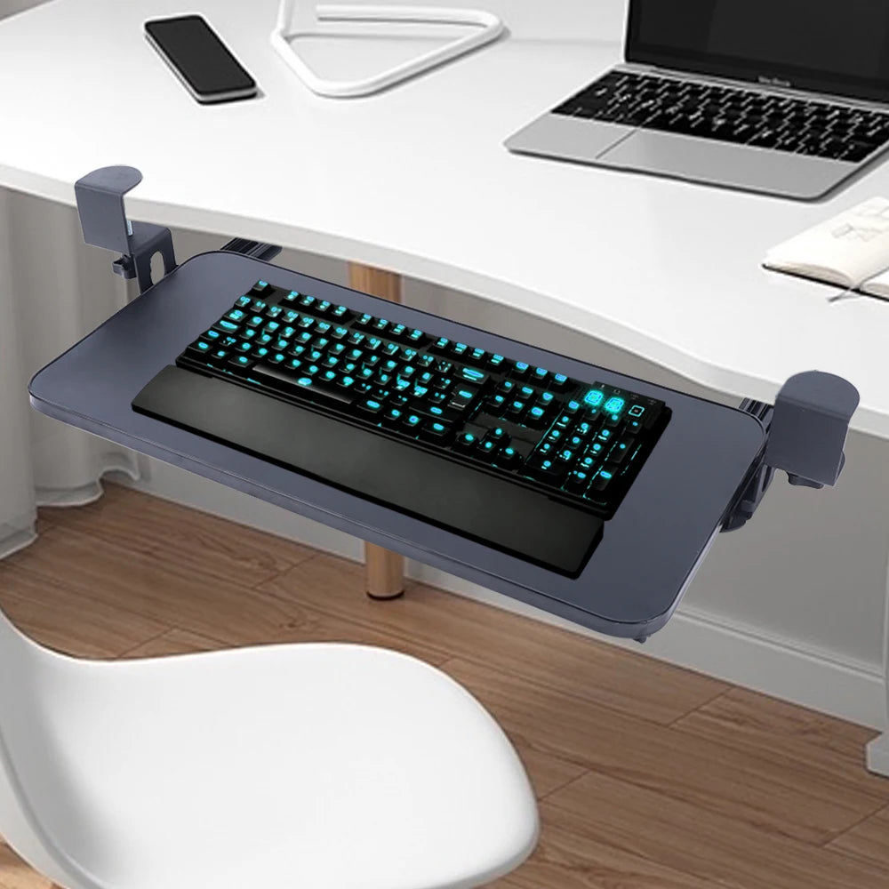 SUPPORT CLAVIER COULISSANT – ERGONOMIE, CONFORT & GAIN DE PLACE