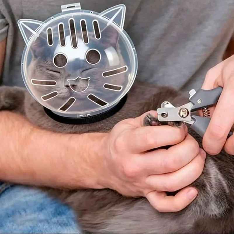 Casque respirante réglable anti morsure pour toilettage