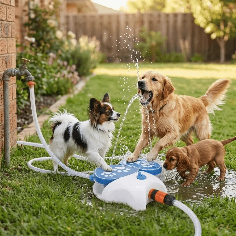 FONTAINE À EAU À PÉDALE POUR CHIEN – EAU FRAÎCHE, AUTONOMIE & HYDRATATION