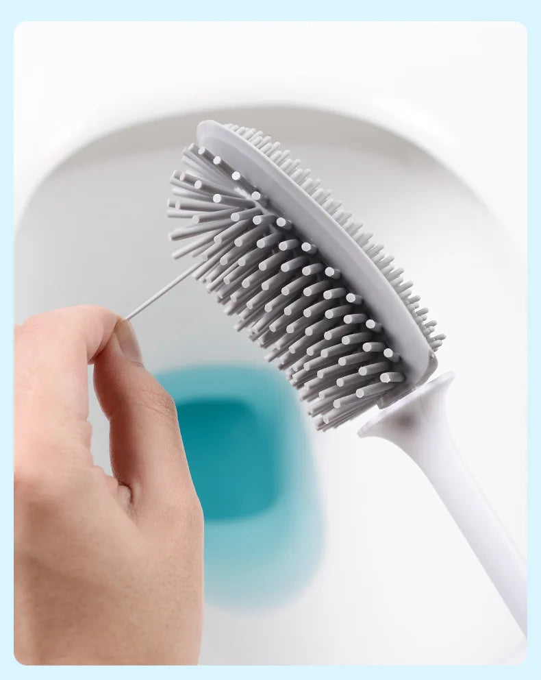 BROSSE WC FLEXIBLE EN SILICONE MURALE – HYGIÈNE PARFAITE & NETTOYAGE SANS EFFORT