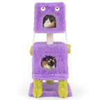 ARBRE À CHAT MONSTRE AVEC 2 NICHES ET JOUETS INTERACTIFS