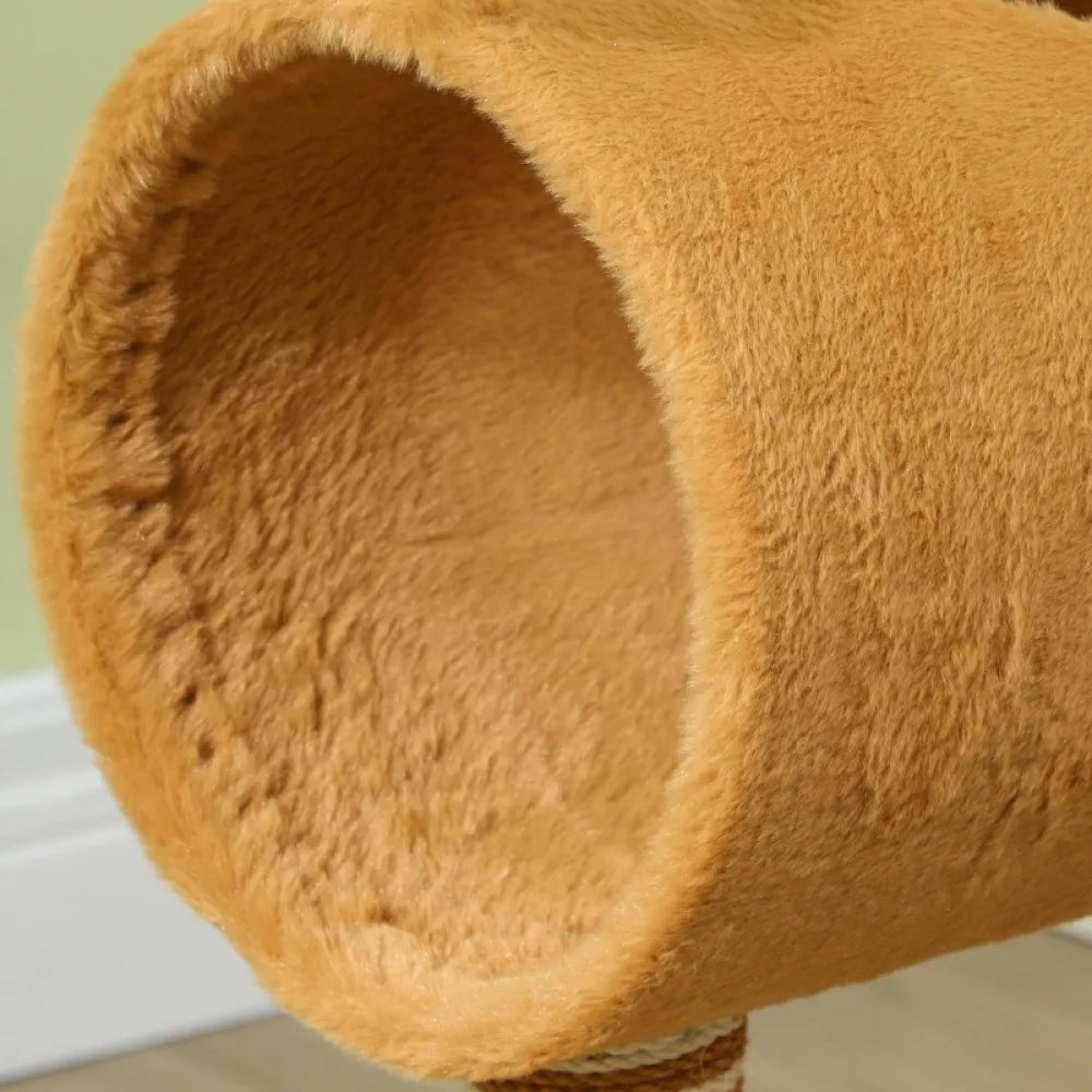 ARBRE À CHAT GIRAFE AVEC TUNNEL ET GRIFFOIRS EN SISAL
