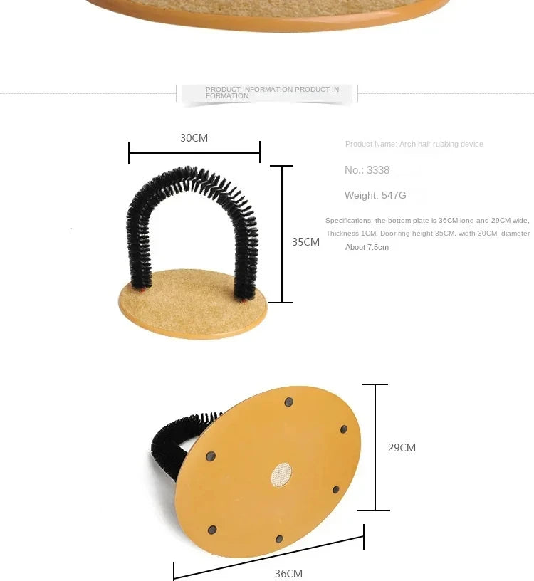 ARCHE DE TOILETTAGE POUR CHAT – MASSAGE, GRIFFADES & ANTI-ENNUI