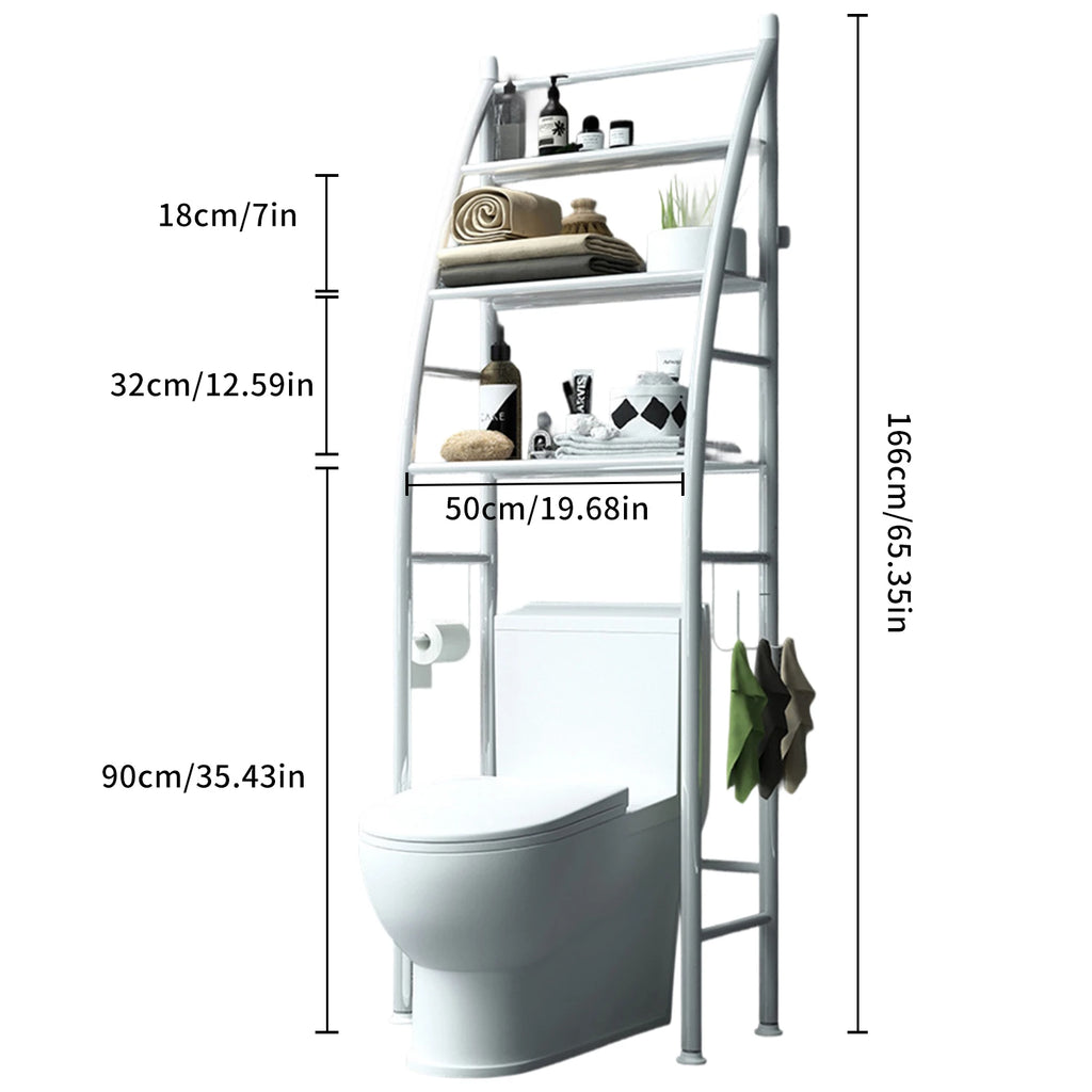ÉTAGÈRE RANGEMENT WC 3 NIVEAUX – GAIN DE PLACE & ORGANISATION INTELLIGENTE