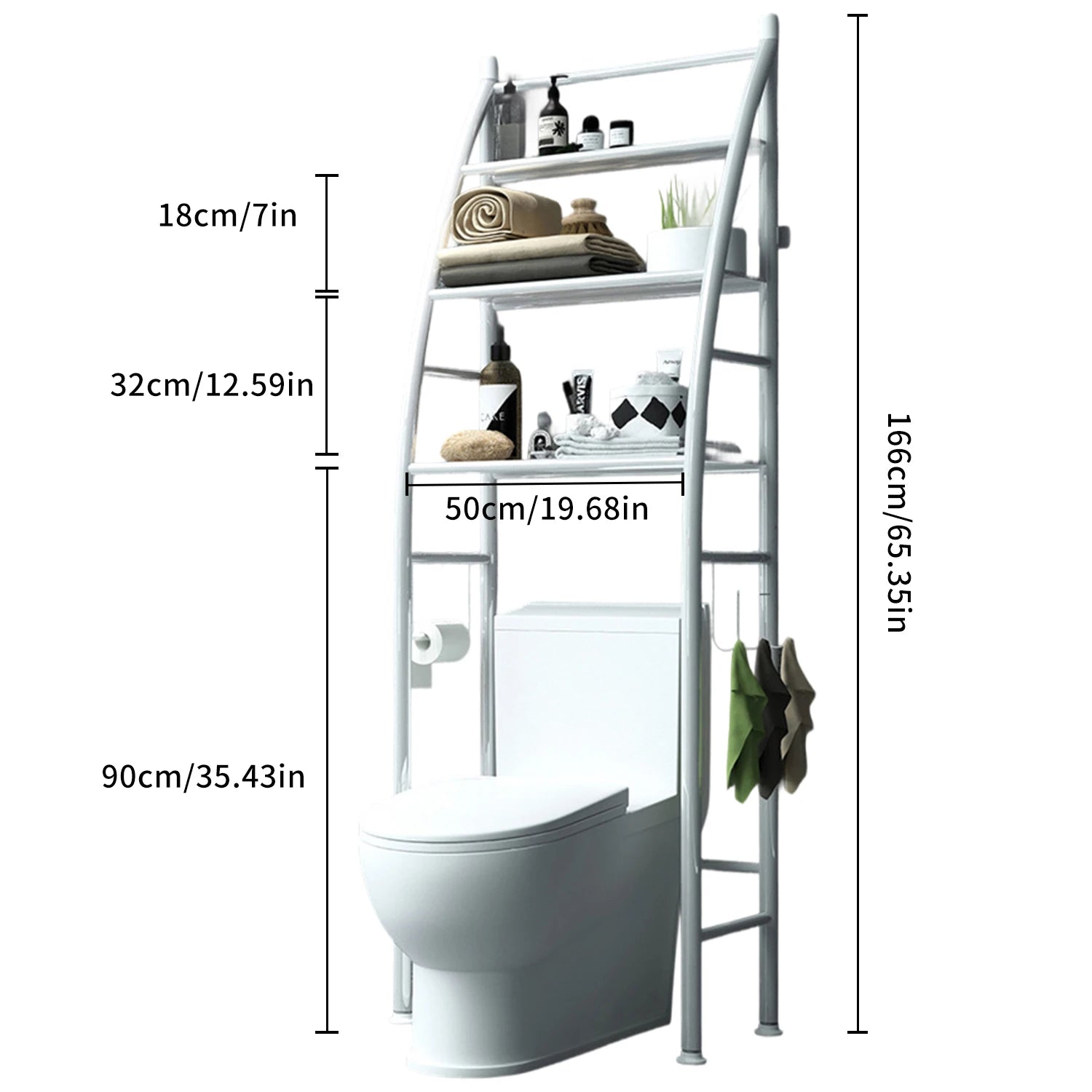 ÉTAGÈRE RANGEMENT WC 3 NIVEAUX – GAIN DE PLACE & ORGANISATION INTELLIGENTE