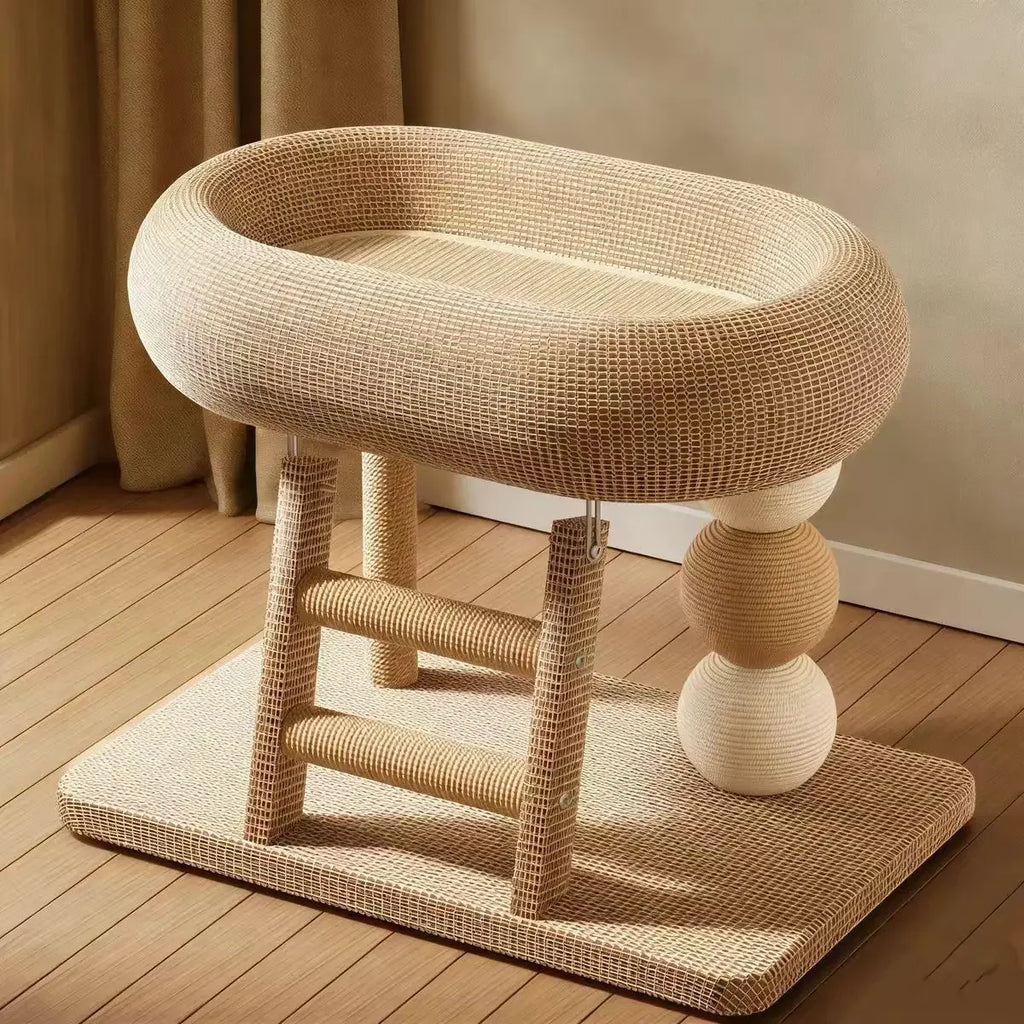 ARBRE À CHAT COMPACT AVEC GRIFFOIR ET PLATEFORMES