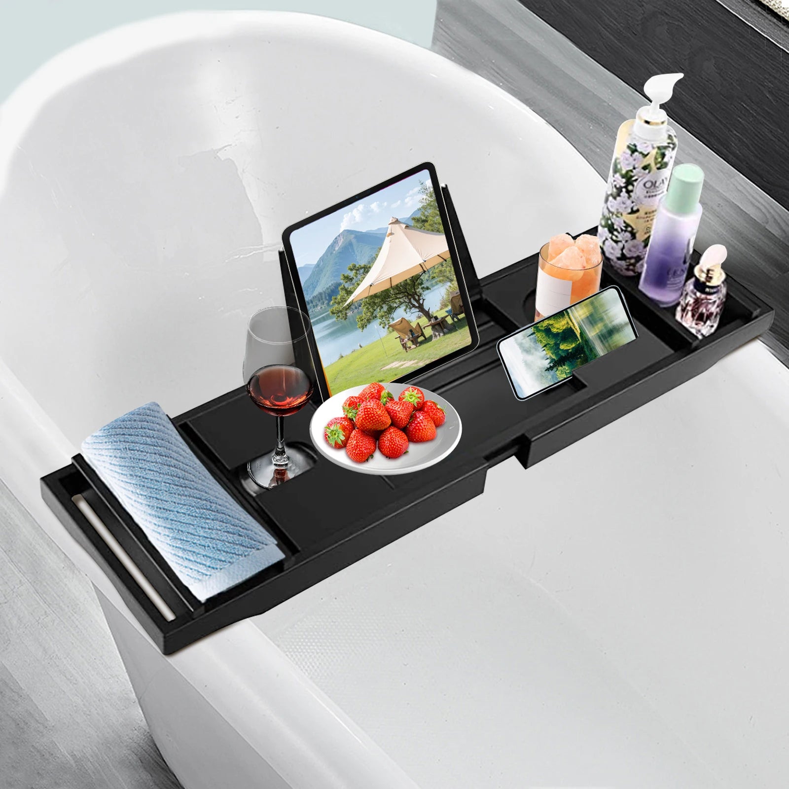 PLATEAU DE BAIGNOIRE EXTENSIBLE – RELAXATION, LUXE & CONFORT