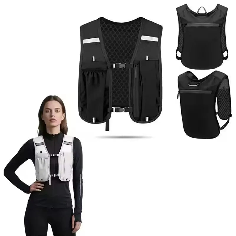 GILET D’HYDRATATION SPORT – LÉGER, RESPIRANT & ULTRA PRATIQUE