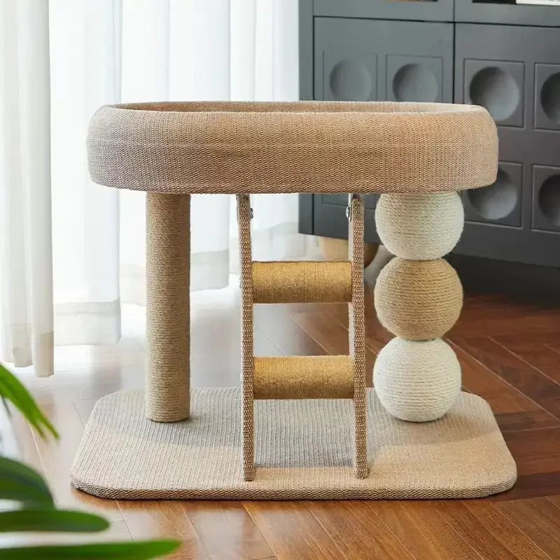 ARBRE À CHAT COMPACT AVEC GRIFFOIR ET PLATEFORMES