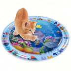 TAPIS DE JEU INTERACTIF POUR CHAT – TAPIS AQUATIQUE RAFRAÎCHISSANT AVEC POISSONS FLOTTANTS