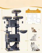 Arbre à chat SkyImperium – Le royaume vertical ultime pour votre chat 176 cm