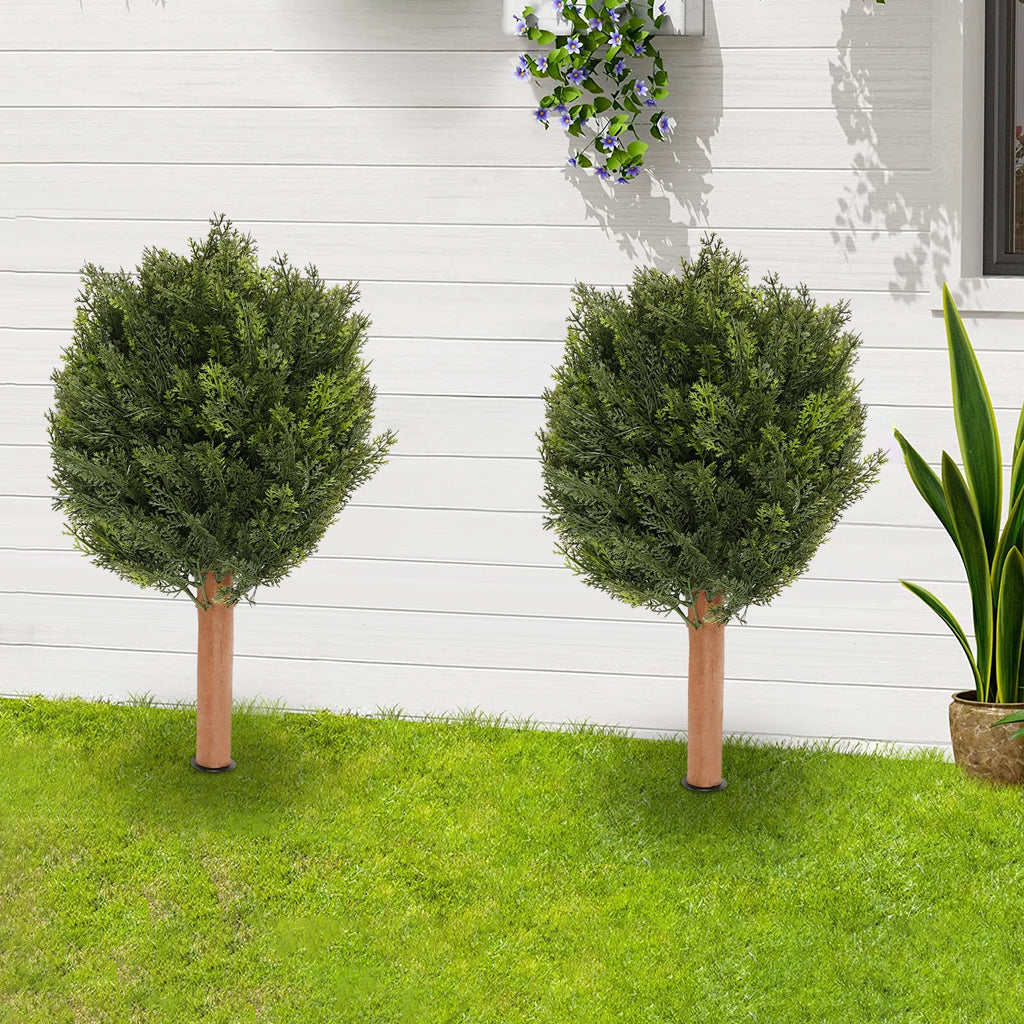 CYPRÈS ARTIFICIELS 2 PCS – DÉCORATION ÉLÉGANTE & SANS ENTRETIEN