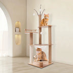 CosmoPrestige – L’arbre à chat design en bois, sûr et ultra résistant 132 cm