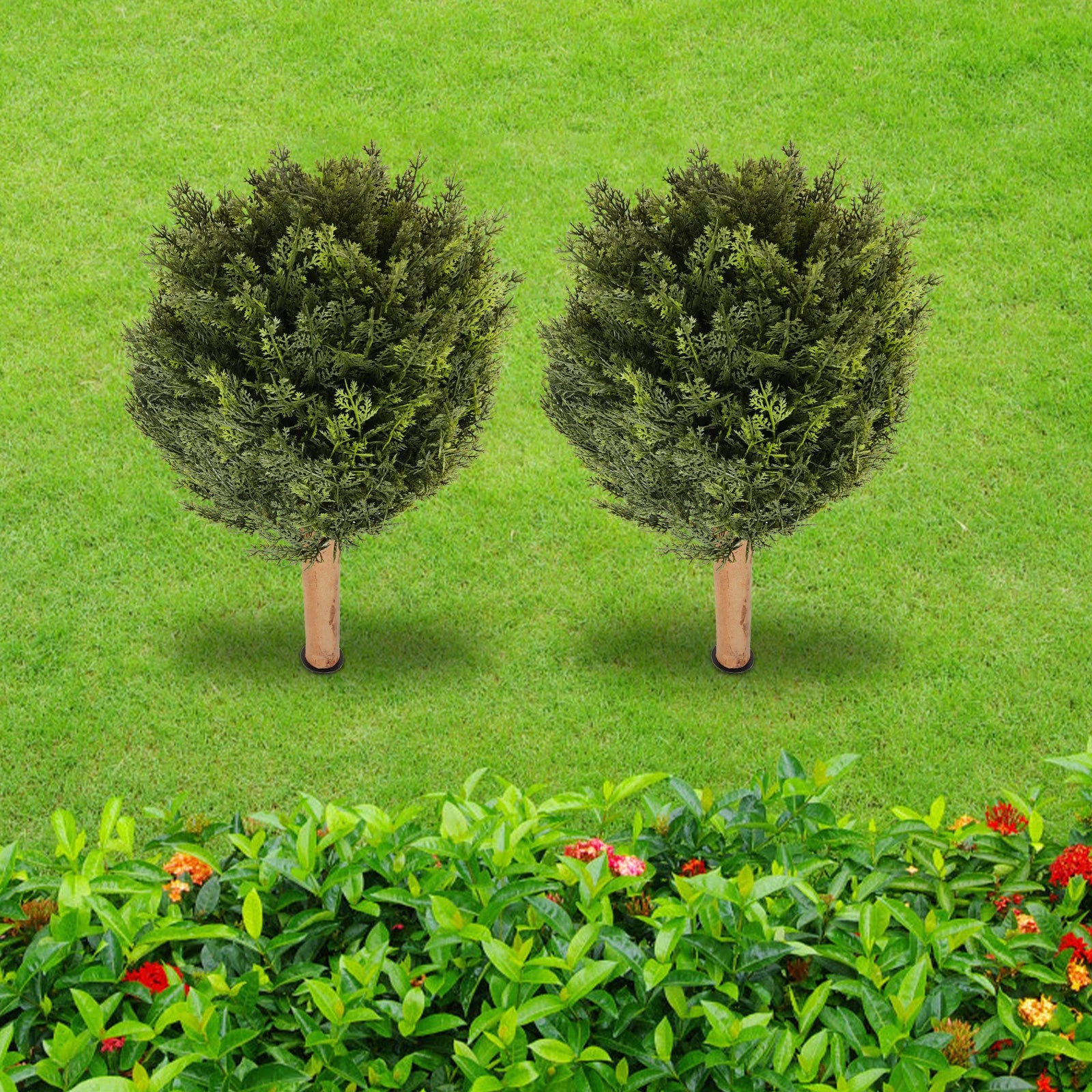 CYPRÈS ARTIFICIELS 2 PCS – DÉCORATION ÉLÉGANTE & SANS ENTRETIEN