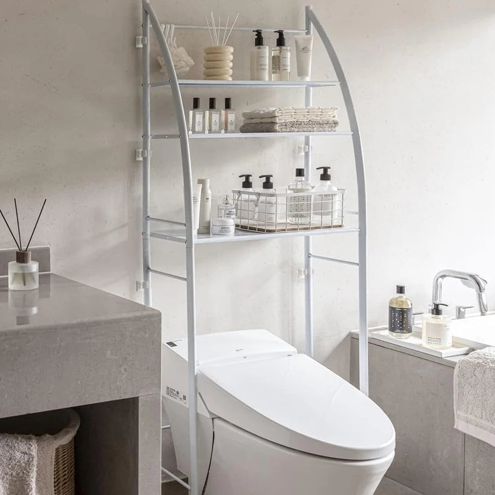 ÉTAGÈRE RANGEMENT WC 3 NIVEAUX – GAIN DE PLACE & ORGANISATION INTELLIGENTE