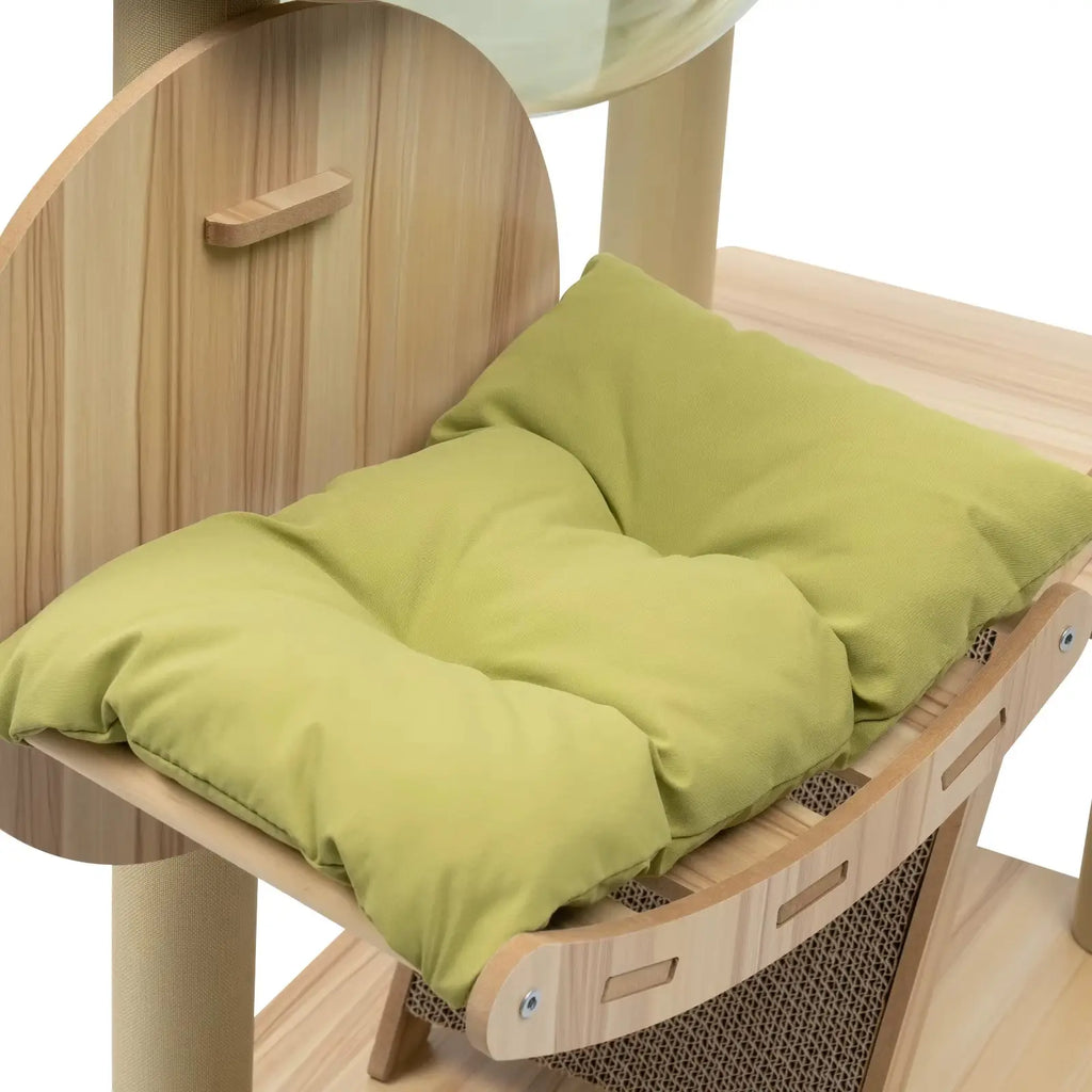 CosmoLuxe – L’arbre à chat en bois design aux airs de station spatiale 140 cm