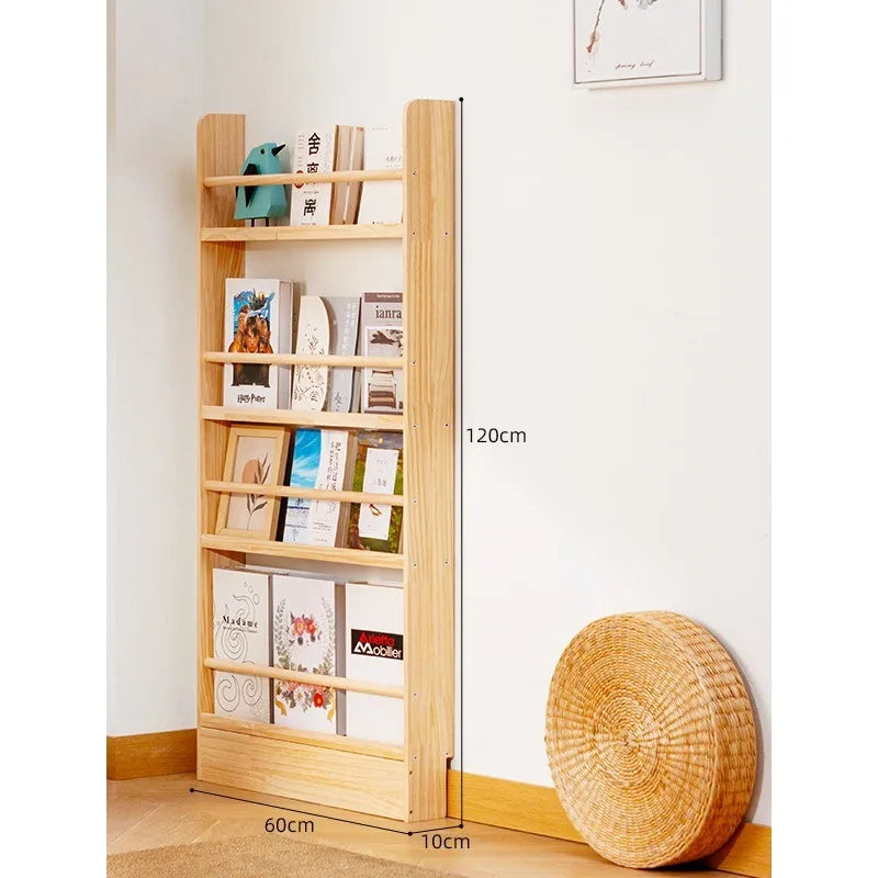 BIBLIOTHÈQUE EN BOIS MASSIF – RANGEMENT, STYLE & GAIN DE PLACE