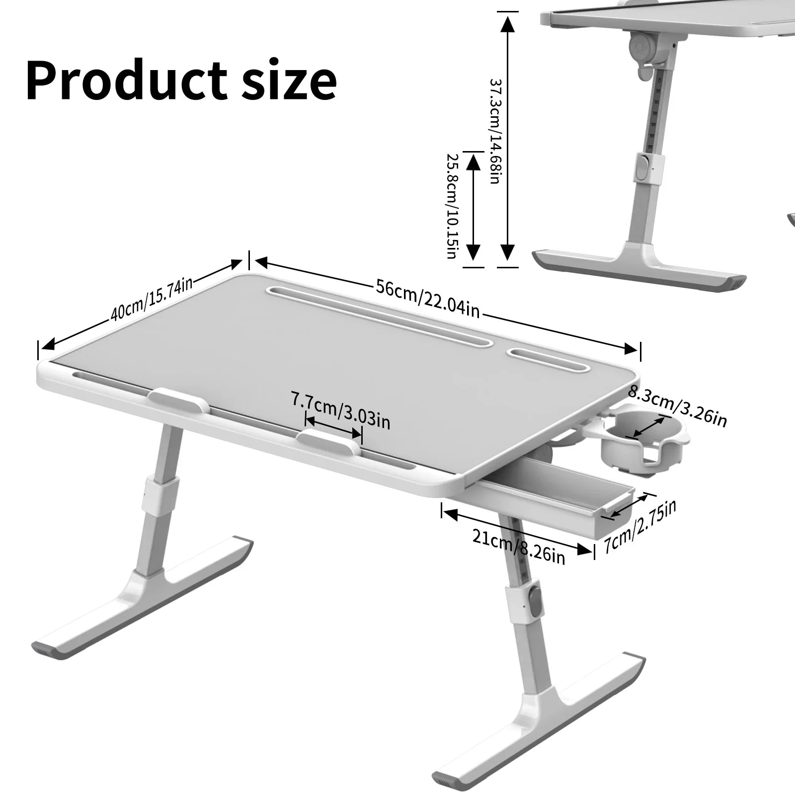 TABLE ORDINATEUR PLIABLE RÉGLABLE – CONFORT, PRATICITÉ & POLYVALENCE
