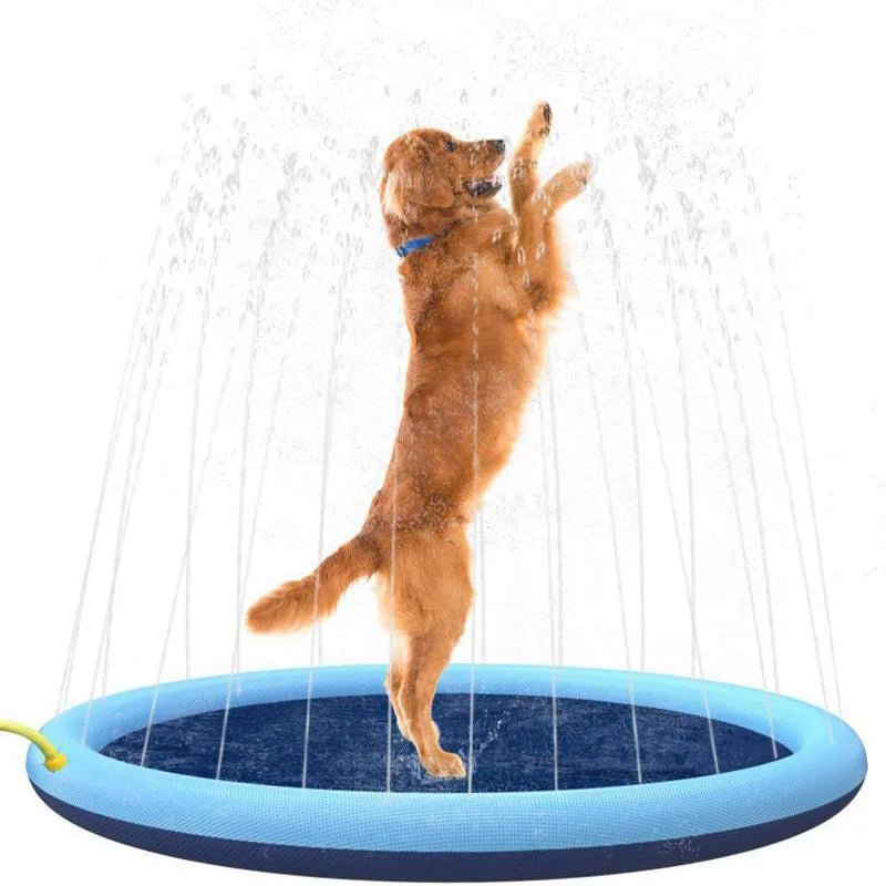 TAPIS D'EAU RAFRAÎCHISSANT POUR CHIEN – FRAÎCHEUR, JEU & AMUSEMENT ESTIVAL
