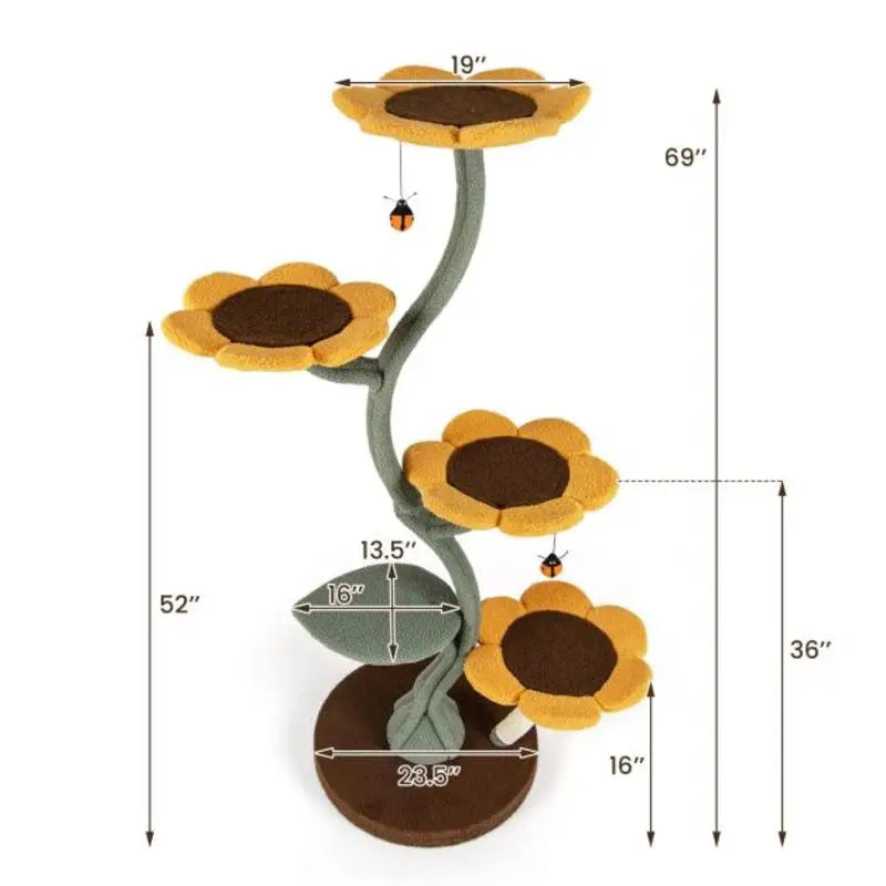 ARBRE À CHAT TOURNESOL MULTI-NIVEAUX